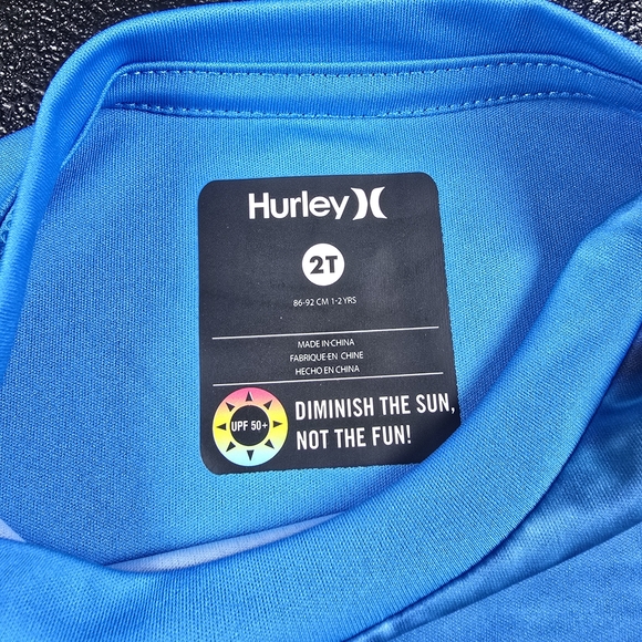 Hurley, NWT, 2T, Rash Guard Swim Shirt UPF 50+ - Picture 4 of 5